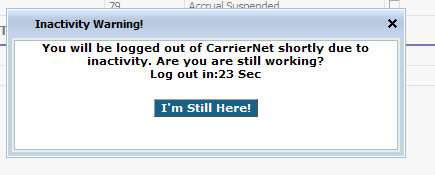 Inactivity Warning
